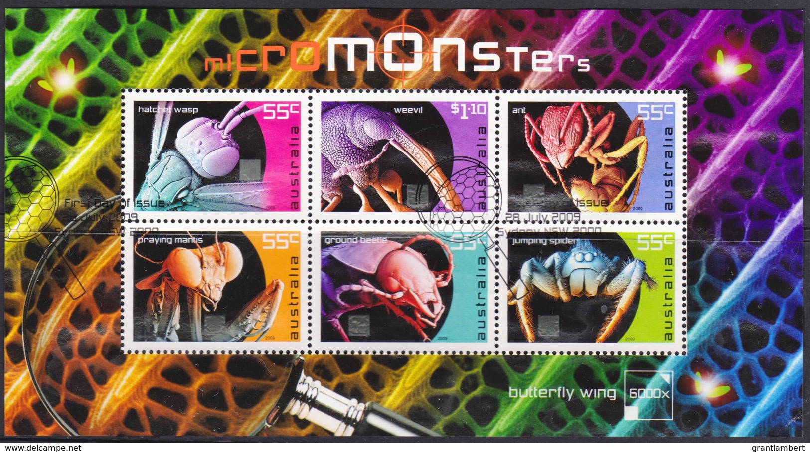 Australia 2009 Micromonsters Minisheet Used - Gebraucht