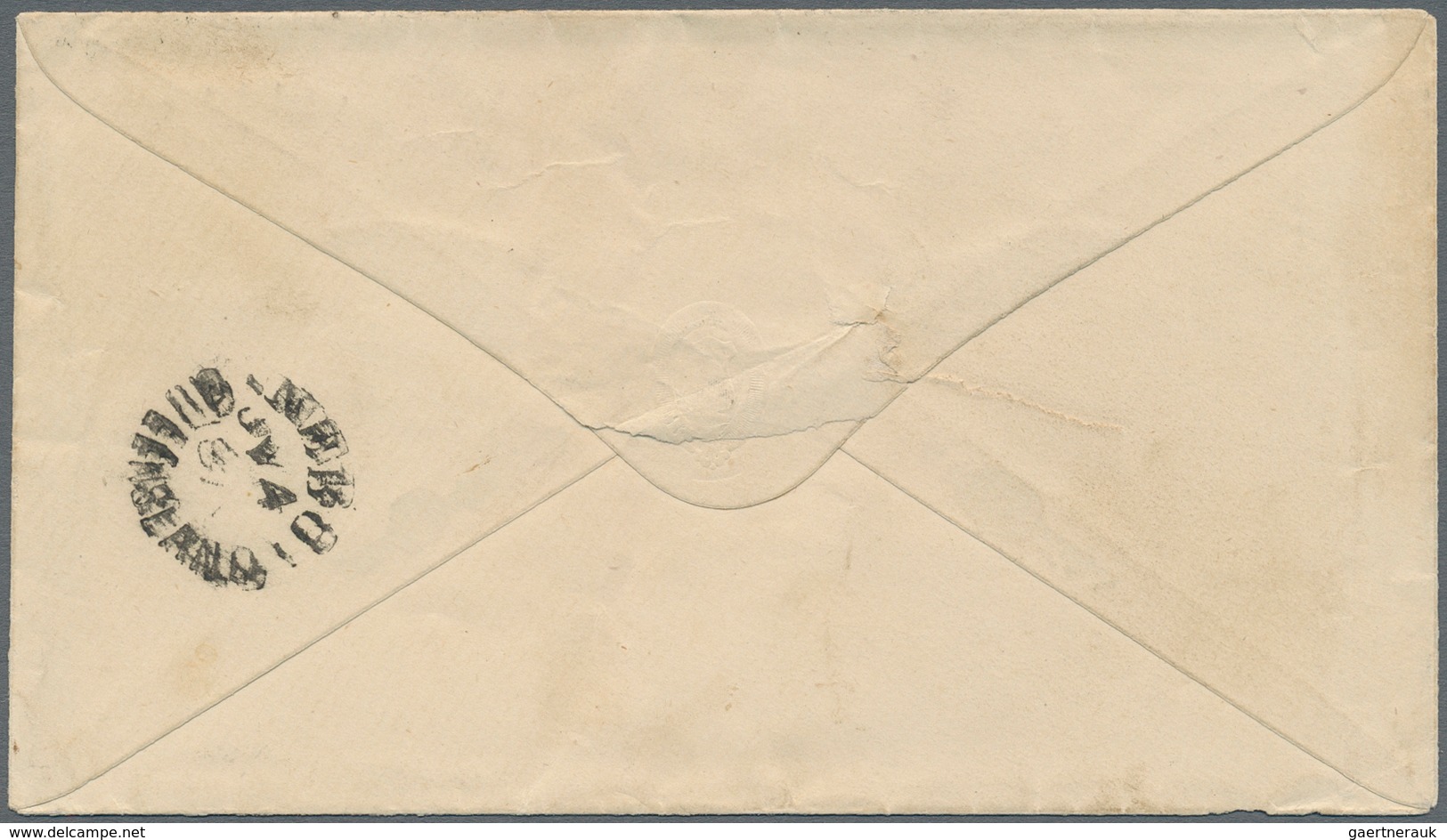 Queensland: 1875, 1878, Two Small Envelopes, One Franked With Horizontal Pair 1d Pale Rose Red And O - Covers & Documents