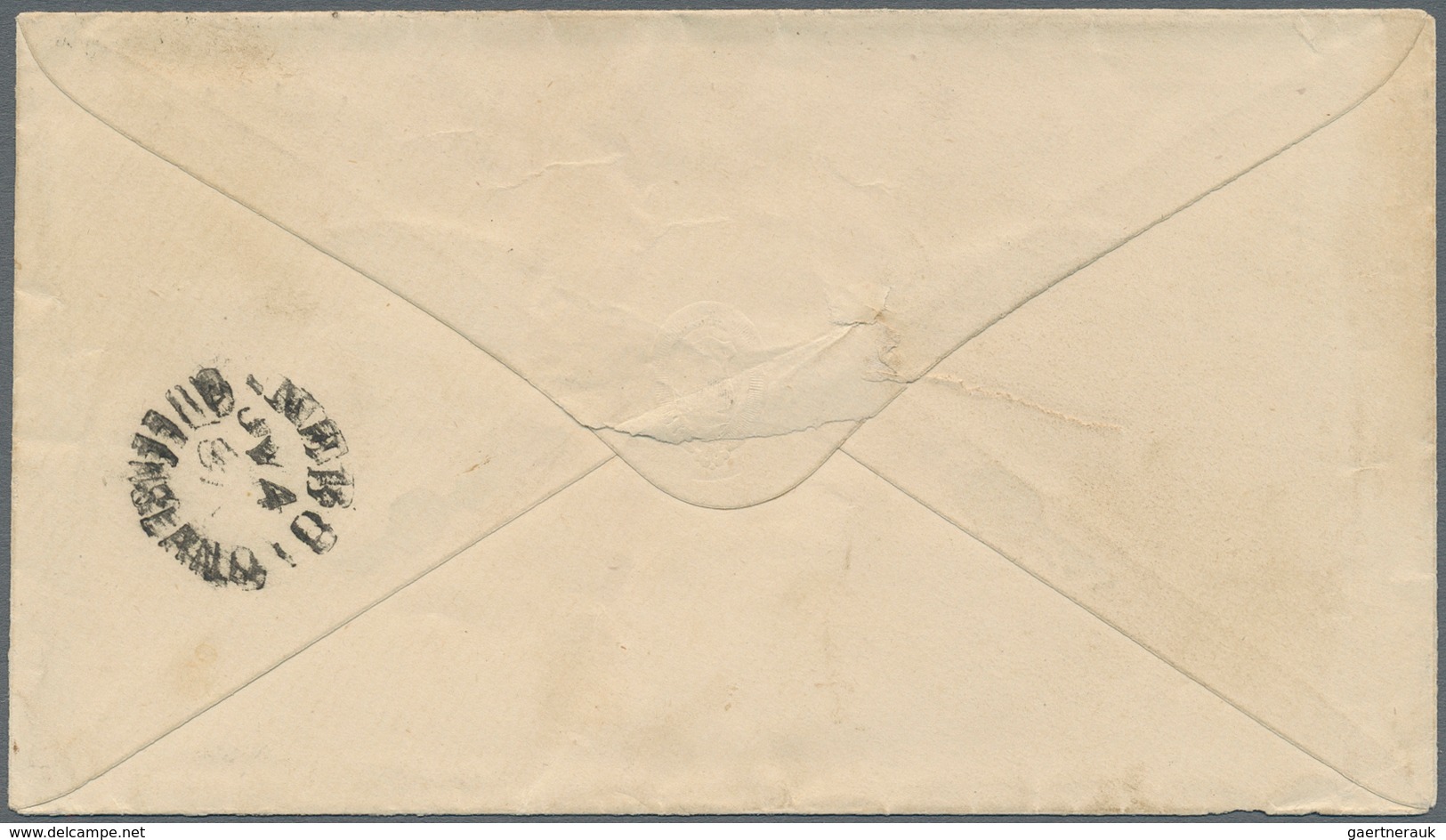 Queensland: 1875, 1878, Two Small Envelopes, One Franked With Horizontal Pair 1d Pale Rose Red And O - Brieven En Documenten