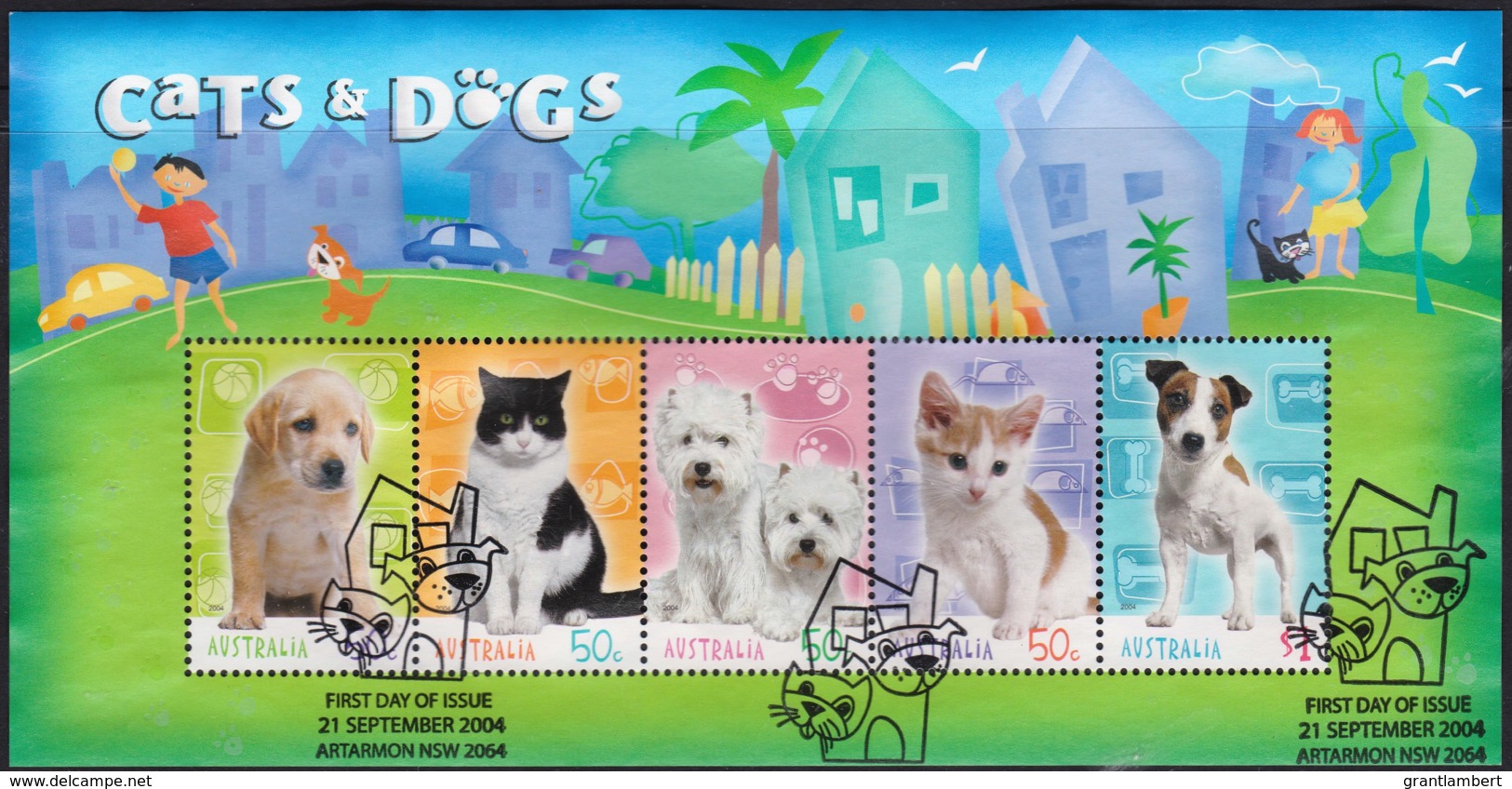 Australia 2004 Cats & Dogs Minisheet Used - Used Stamps