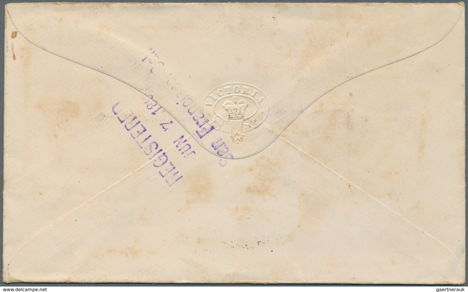 Victoria - Destinationen: 1894, Unfranked Official Service Cover "ON HER MAJESTY'S SERVICE" Sent Reg - Covers & Documents