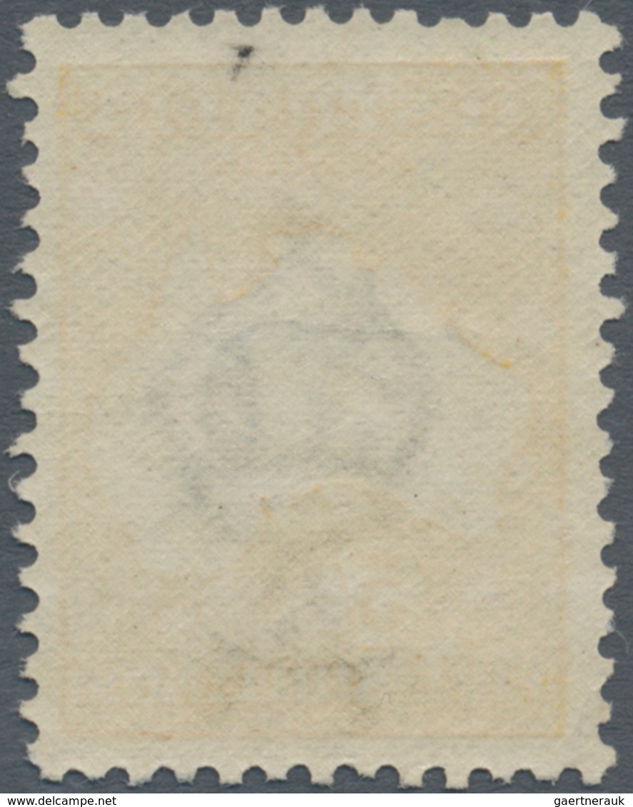 Australien: 1913, Kangaroo 5s. Grey And Yellow 1st Wmk., Mint Very Lightly Hinged (small Ink Dot At - Andere & Zonder Classificatie