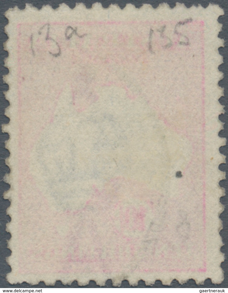 Australien: 1918, Kangaroo 10s. Grey And Bright Aniline Pink 3rd Wmk. Fine Used With Part 'EXCH(ange - Other & Unclassified