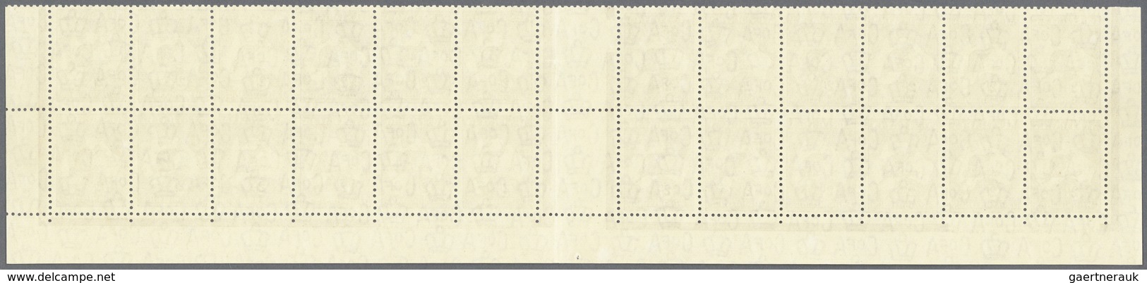 Australien: 1945, Kangaroo 2s. Maroon Re-engraved Die Block Of 24 From Lower Margin With Gutter Betw - Andere & Zonder Classificatie