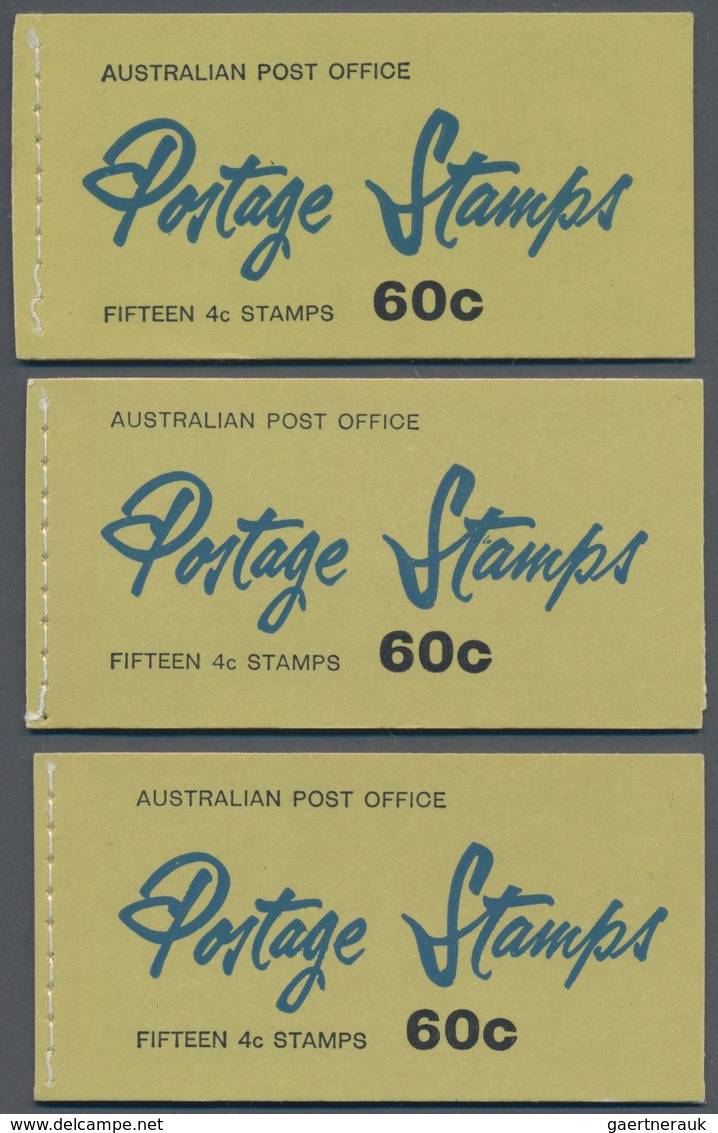 Australien - Markenheftchen: 1966, QEII 60c. Six Different Booklets Each Containing Three Panes Of F - Postzegelboekjes