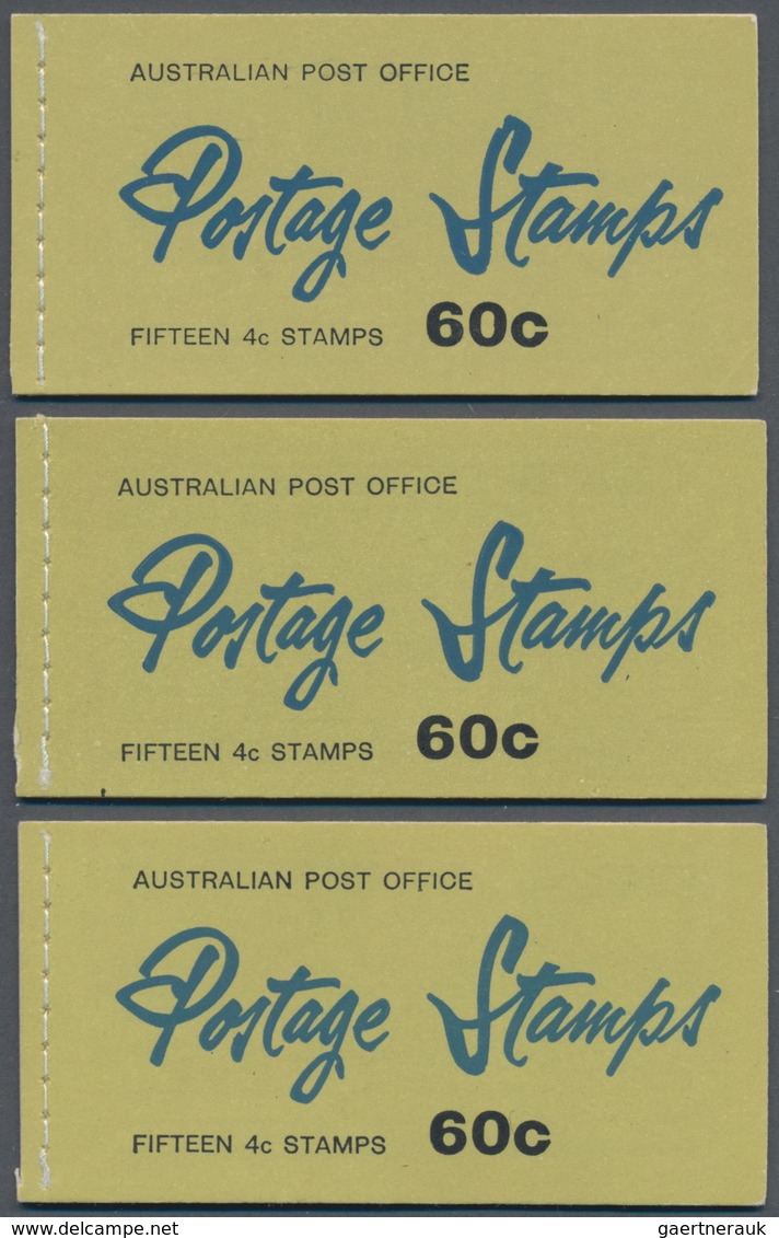 Australien - Markenheftchen: 1966, QEII 60c. Six Different Booklets Each Containing Three Panes Of F - Postzegelboekjes