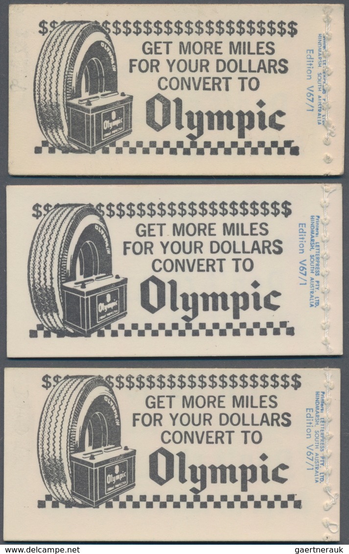 Australien - Markenheftchen: 1966, QEII 60c. Six Different Booklets Each Containing Three Panes Of F - Postzegelboekjes