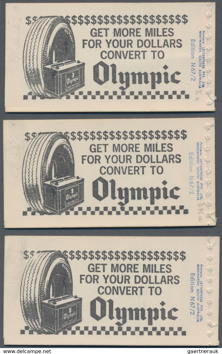 Australien - Markenheftchen: 1966, QEII 60c. Six Different Booklets Each Containing Three Panes Of F - Booklets