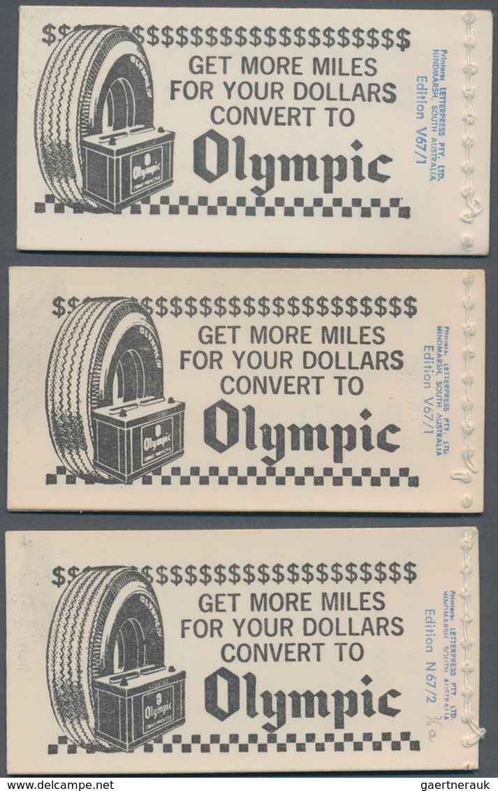 Australien - Markenheftchen: 1966, QEII 60c. Six Different Booklets Each Containing Three Panes Of F - Booklets