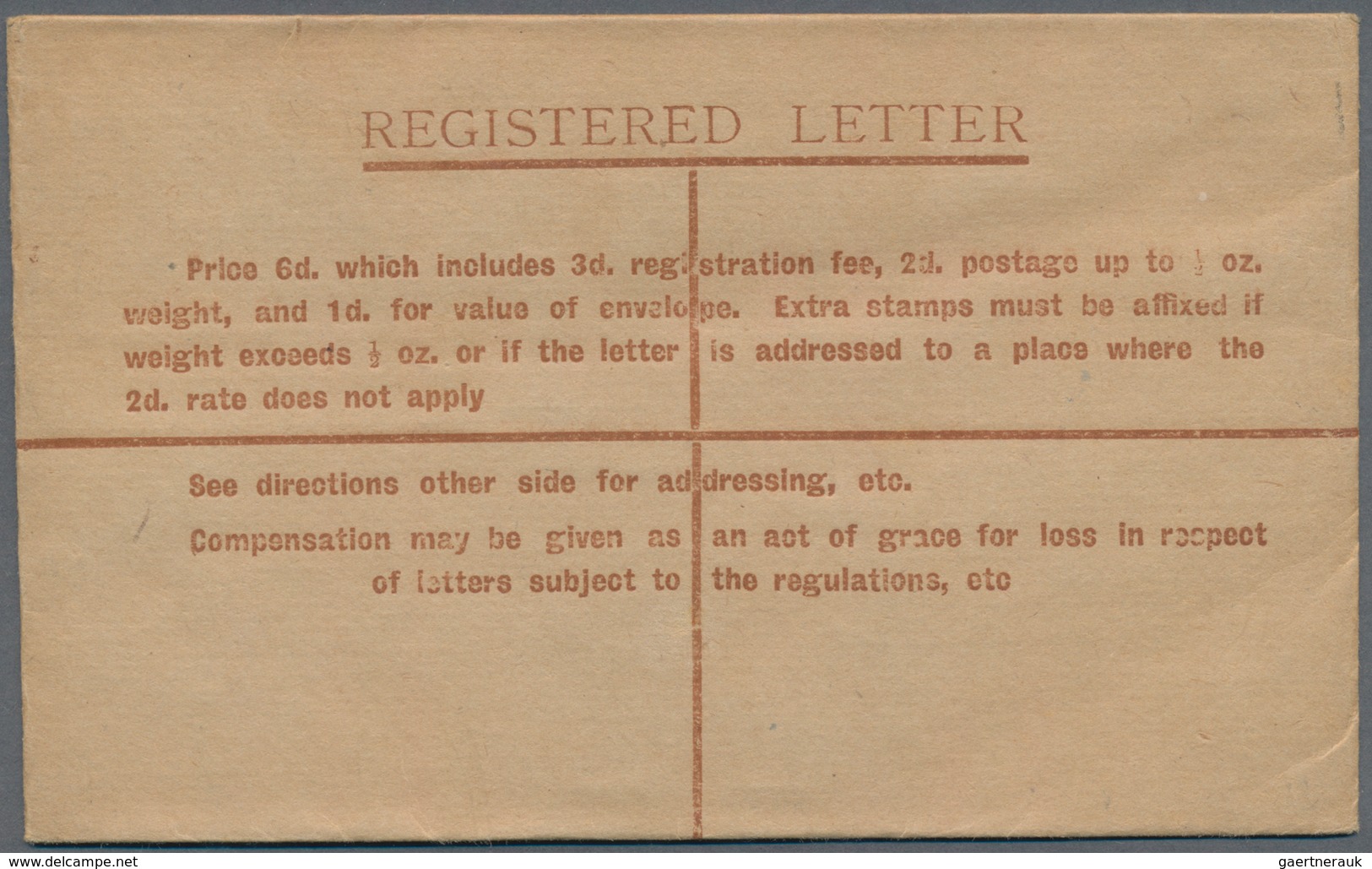 Australien - Ganzsachen: 1922/1923, Two Different Registered Letters KGV 5d. Brown With Curved Flap - Postal Stationery