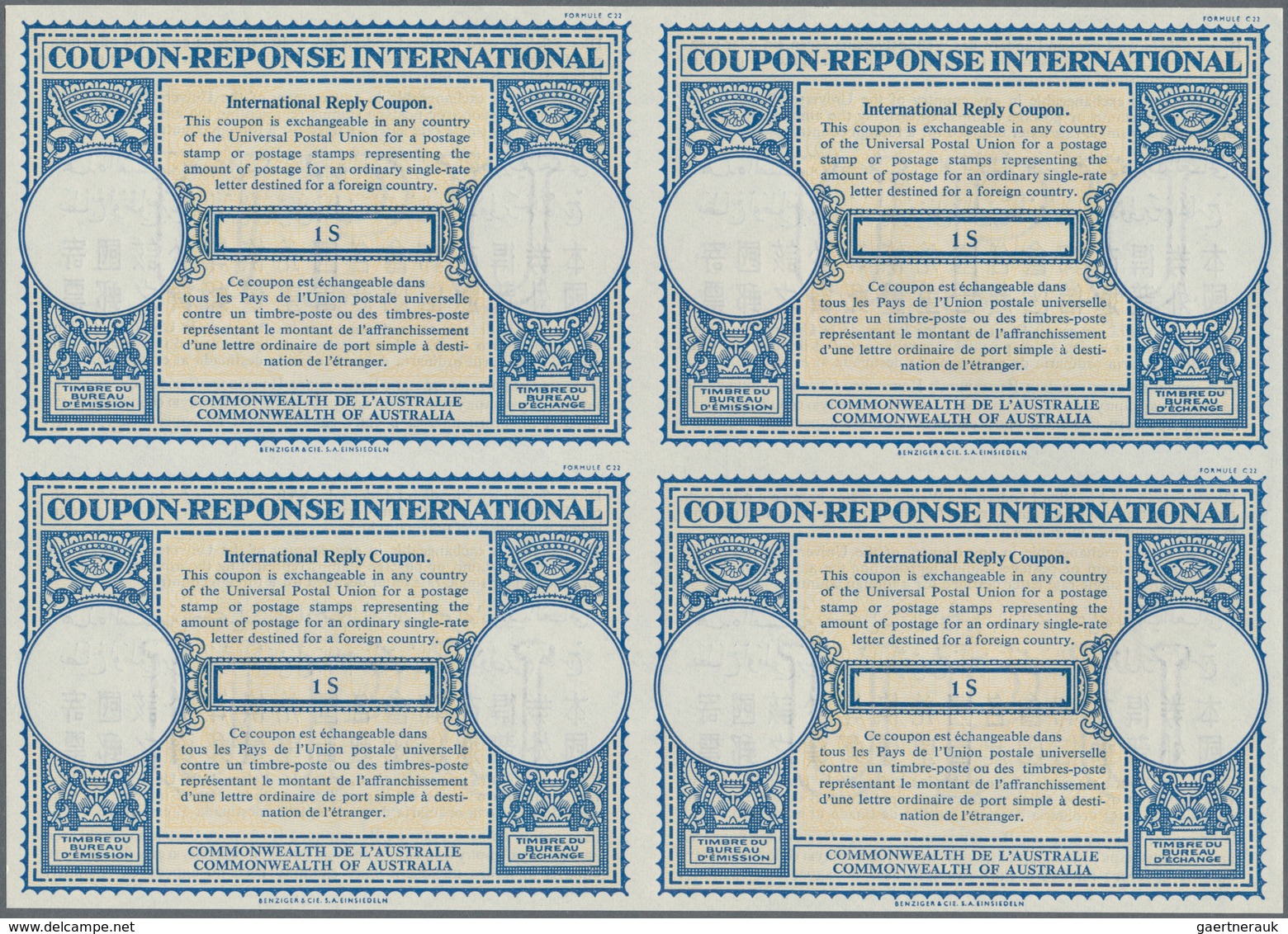 Australien - Ganzsachen: 1948/1953. Lot Of 2 Different Intl. Reply Coupons (London Type) Each In An - Enteros Postales