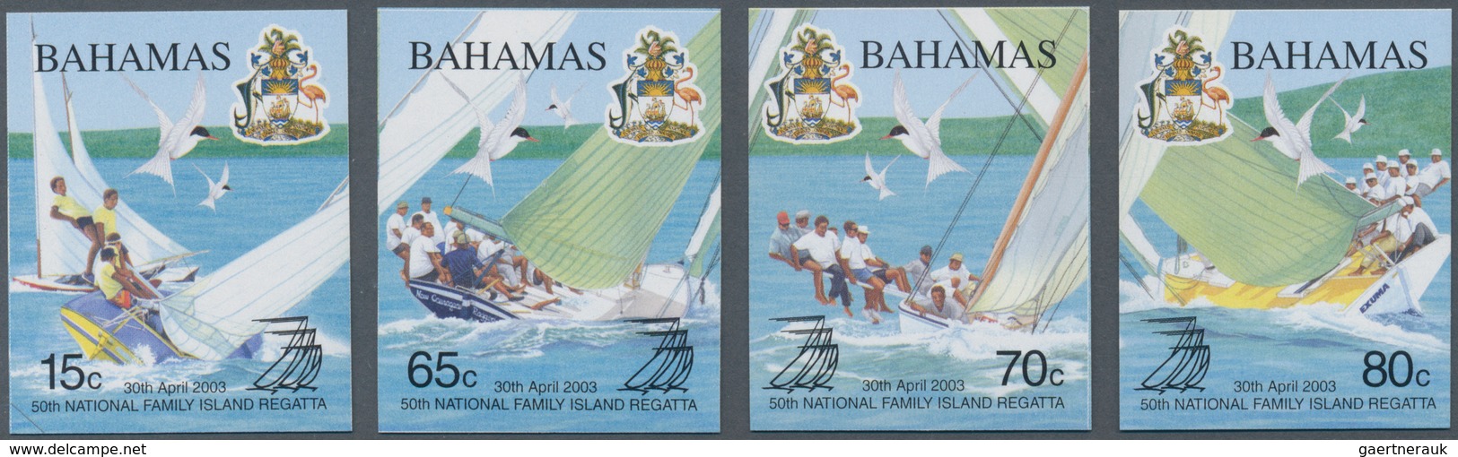 Bahamas: 2003. Complete Set "50th National Family Island Regatta" In IMPERFORATE Single Stamps Showi - Bahamas (1973-...)