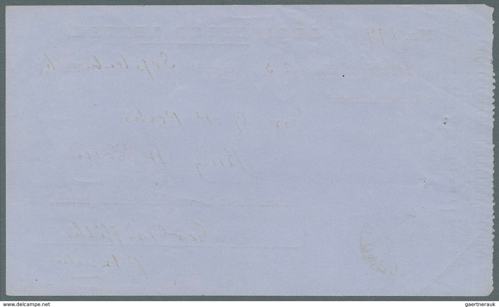 Basutoland: 1886/1887, five 'Registered Letter Receipts' all cancelled with fine MASERU/BASUTOLAND c