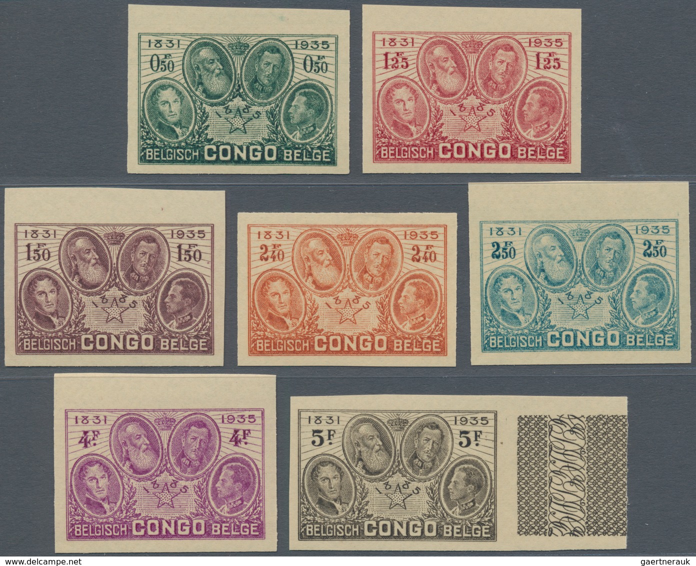 Belgisch-Kongo: 1935, 50 Years Belgium-Congo (Kings Of Belgium Leopold I. To III. And Albert I.) Com - Covers & Documents