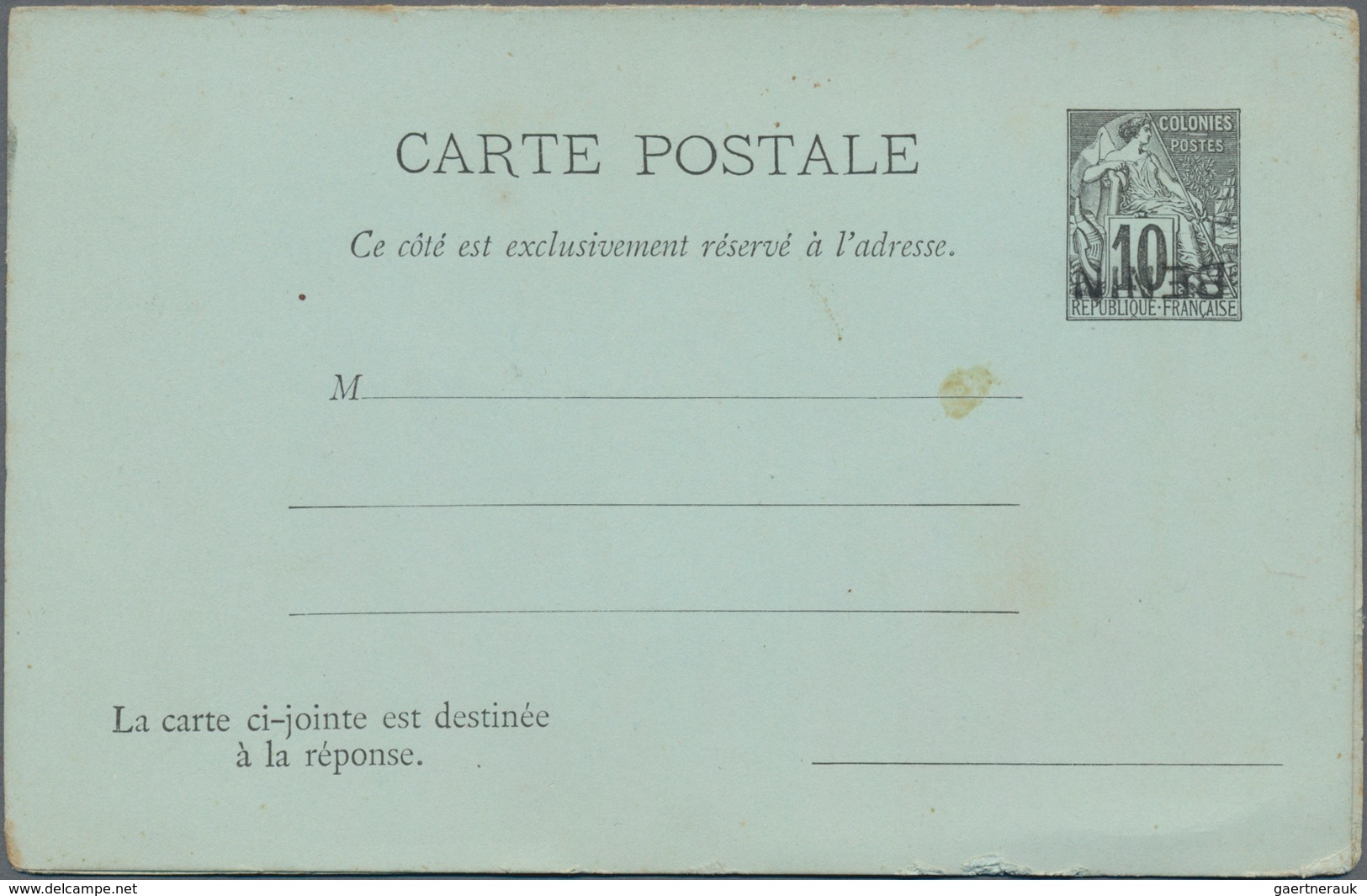 Benin: 1892/1893 Two Postal Stationery Cards And One Lettercard All Unused With Inverted Black Surch - Benin – Dahomey (1960-...)