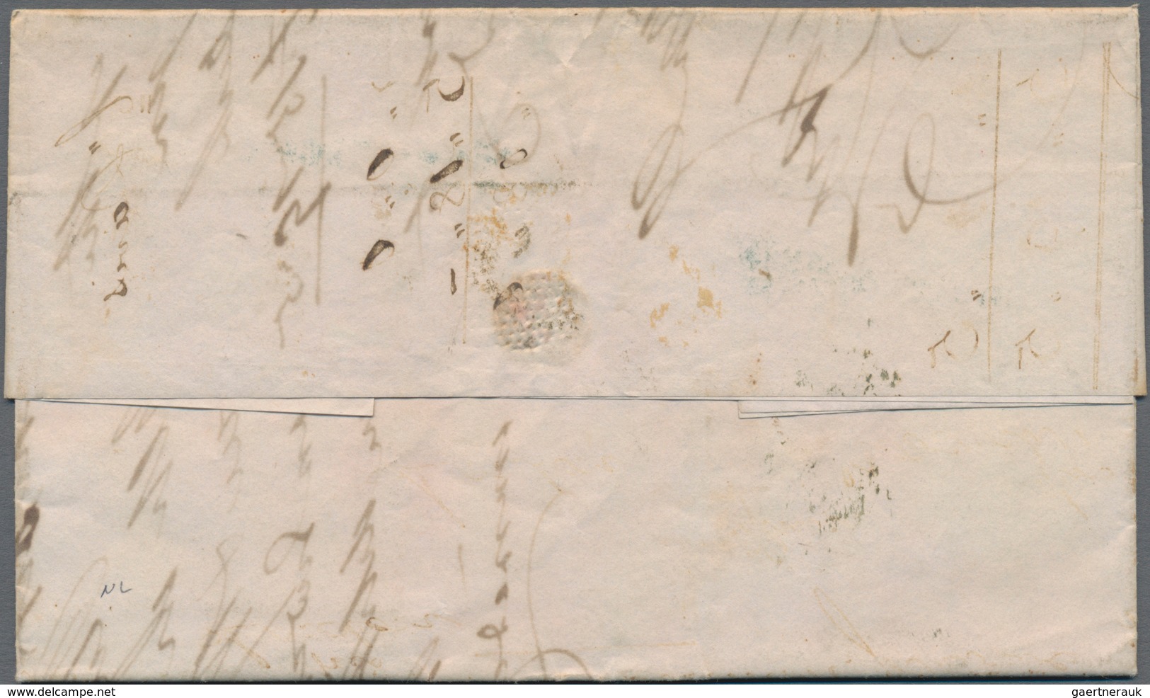 Bermuda-Inseln: 1855, Folded Letter From London Via Liverpool And Halifax, Canada. Then Forwarded By - Bermuda