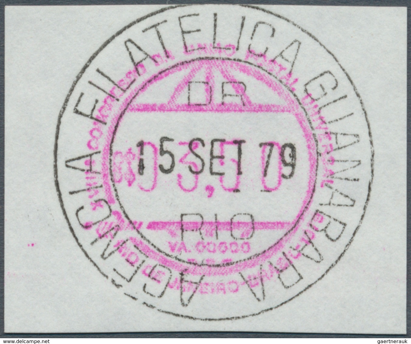 Brasilien - Automatenmarken: 1979, UPU Congress, 3.50cr. Lilac, Neatly Oblit. By Full Centric Strike - Franking Labels