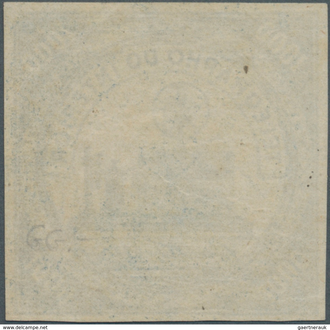 Brasilien - Telegrafenmarken: 1873, 1000r. Blue, Wm "Lacroix Freres", Fresh Colour, Full Margins, Un - Telegrafo