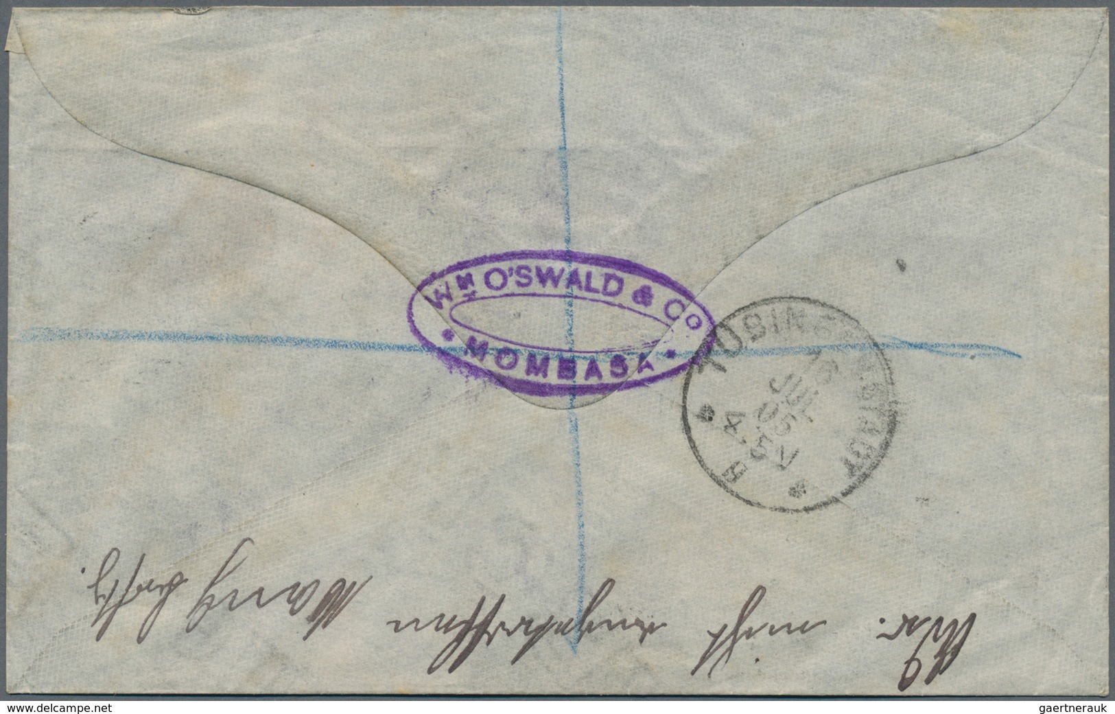 Britisch-Ostafrika Und Uganda - Ganzsachen: 1904 Postal Stationery Envelope 1a. Carmine Used Registe - Protectoraten Van Oost-Afrika En Van Oeganda