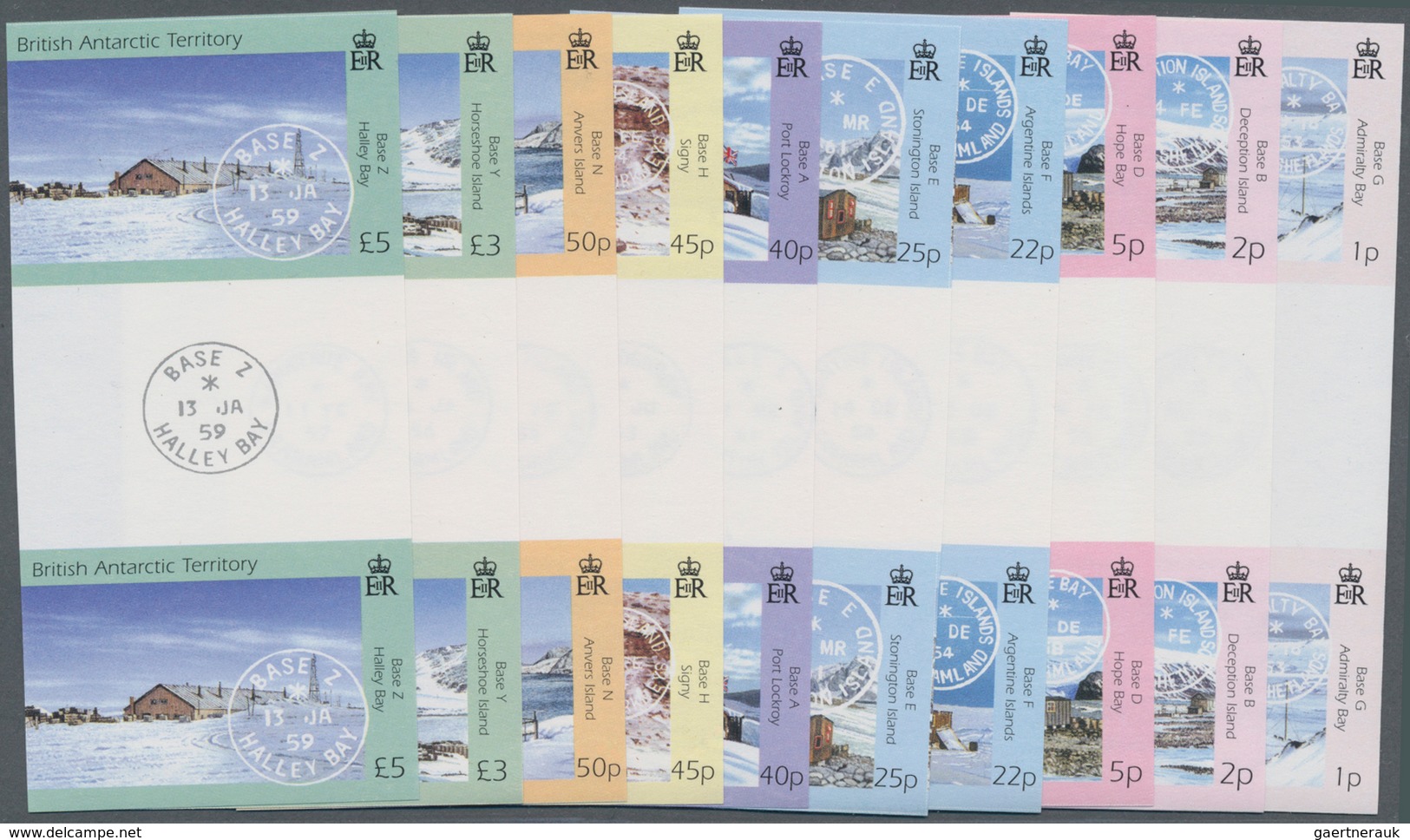 Britische Gebiete In Der Antarktis: 2003, Research Stations Defintive Issue Ten Different Stamps (1p - Ungebraucht