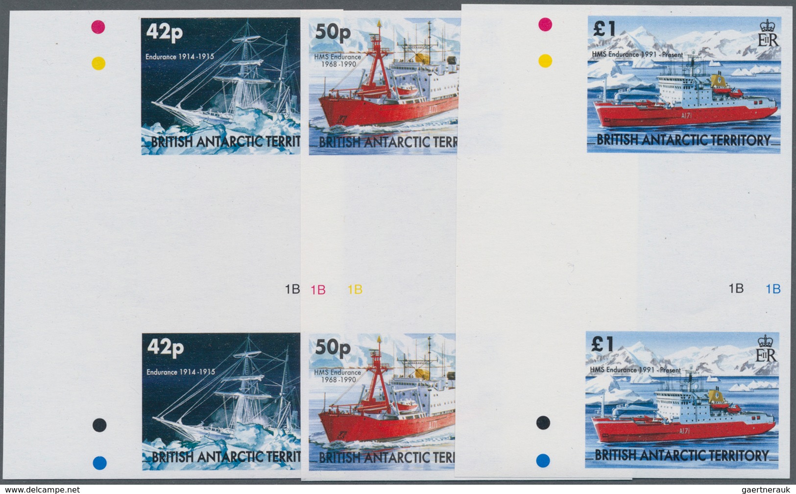 Britische Gebiete In Der Antarktis: 2005, Ships Complete Set Of Three (different Ships HMS 'Enduranc - Unused Stamps