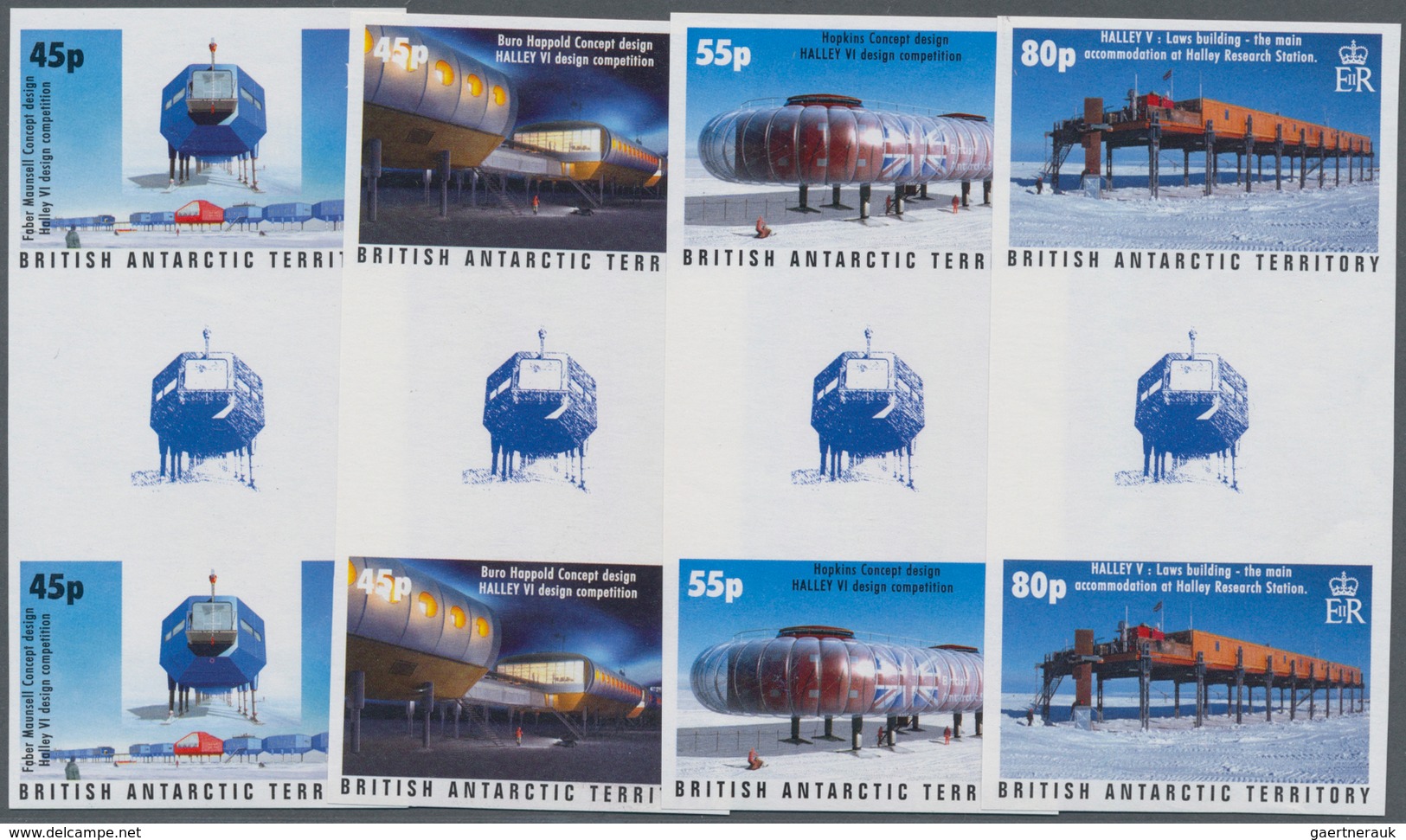 Britische Gebiete In Der Antarktis: 2005, Architecture Models For Planned Station Halley VI (Brunt I - Unused Stamps