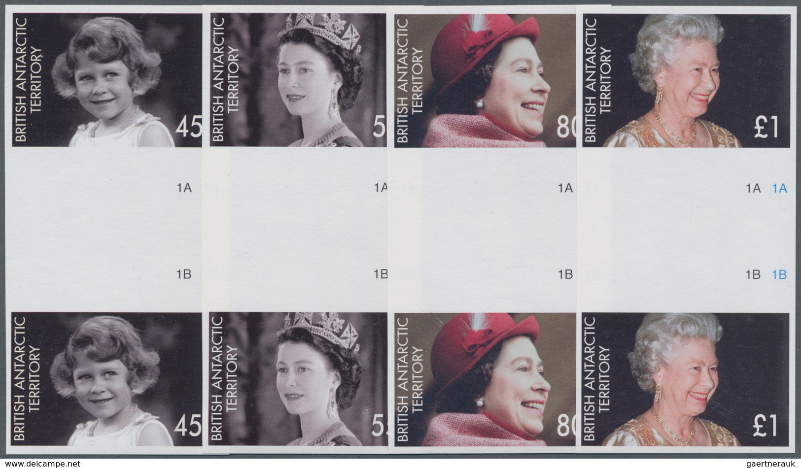 Britische Gebiete In Der Antarktis: 2006, 80th Birthday Of QEII Complete Set Of Four In IMPERFORATE - Unused Stamps