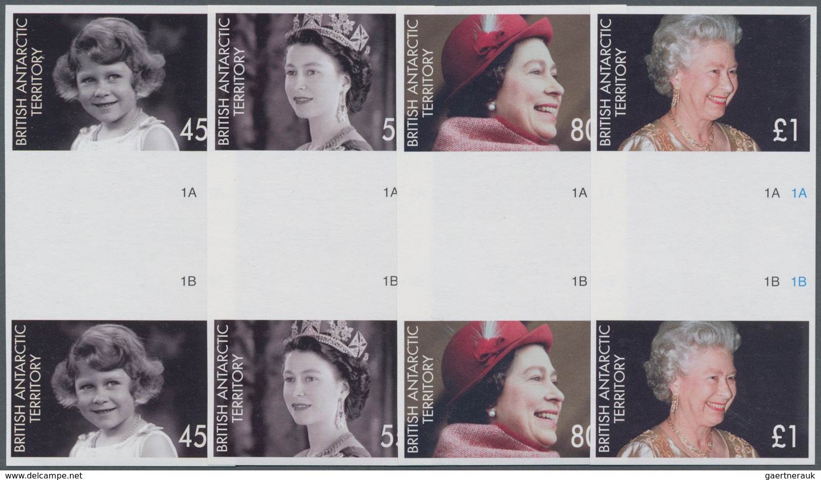 Britische Gebiete In Der Antarktis: 2006, 80th Birthday Of QEII Complete Set Of Four In IMPERFORATE - Ungebraucht