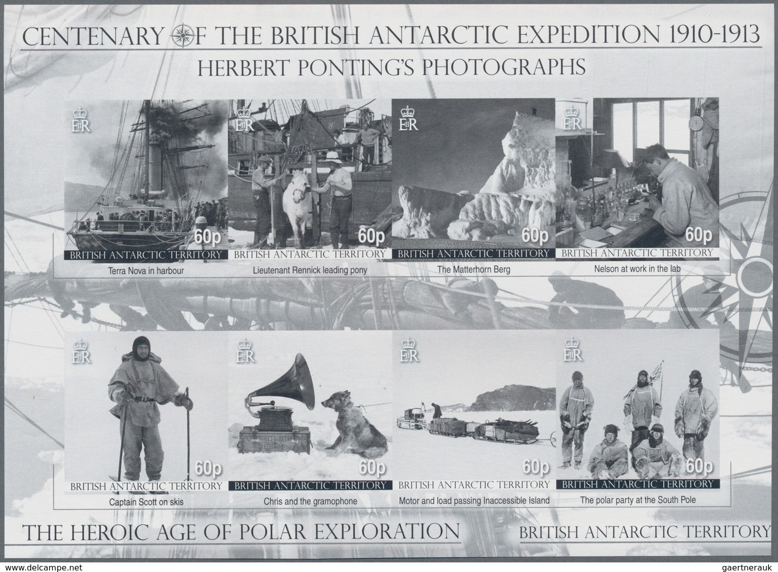 Britische Gebiete In Der Antarktis: 2010, Centenary Of The British Antarctic Expedition 1910-1913 Co - Unused Stamps