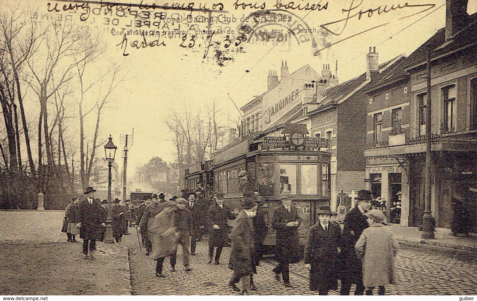 Berchem Sainte Agathe Arrivée Du Tram Chaussée De Gand 1935 Animation - St-Agatha-Berchem - Berchem-Ste-Agathe