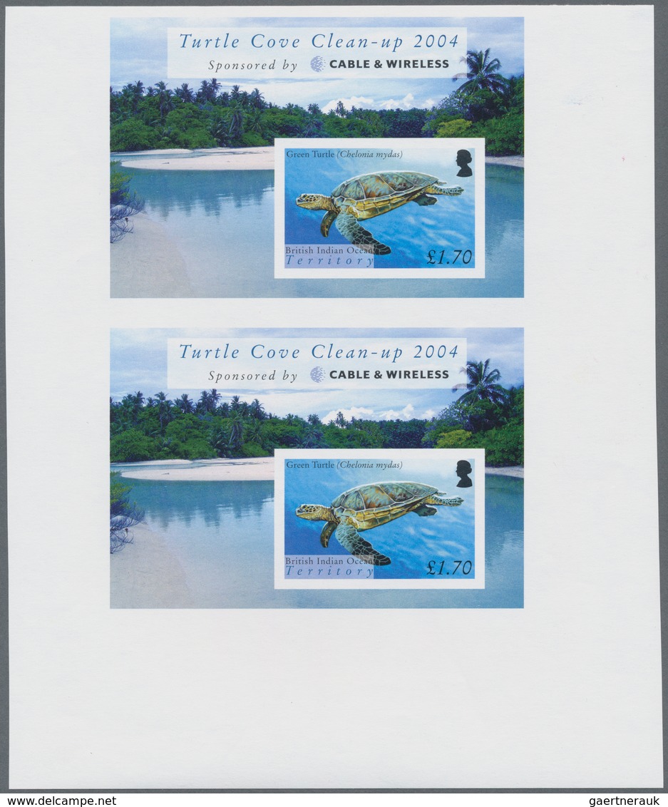 Britisches Territorium Im Indischen Ozean: 2005, Turtles (Green Turtle) Miniature Sheet In A Vertica - Other & Unclassified