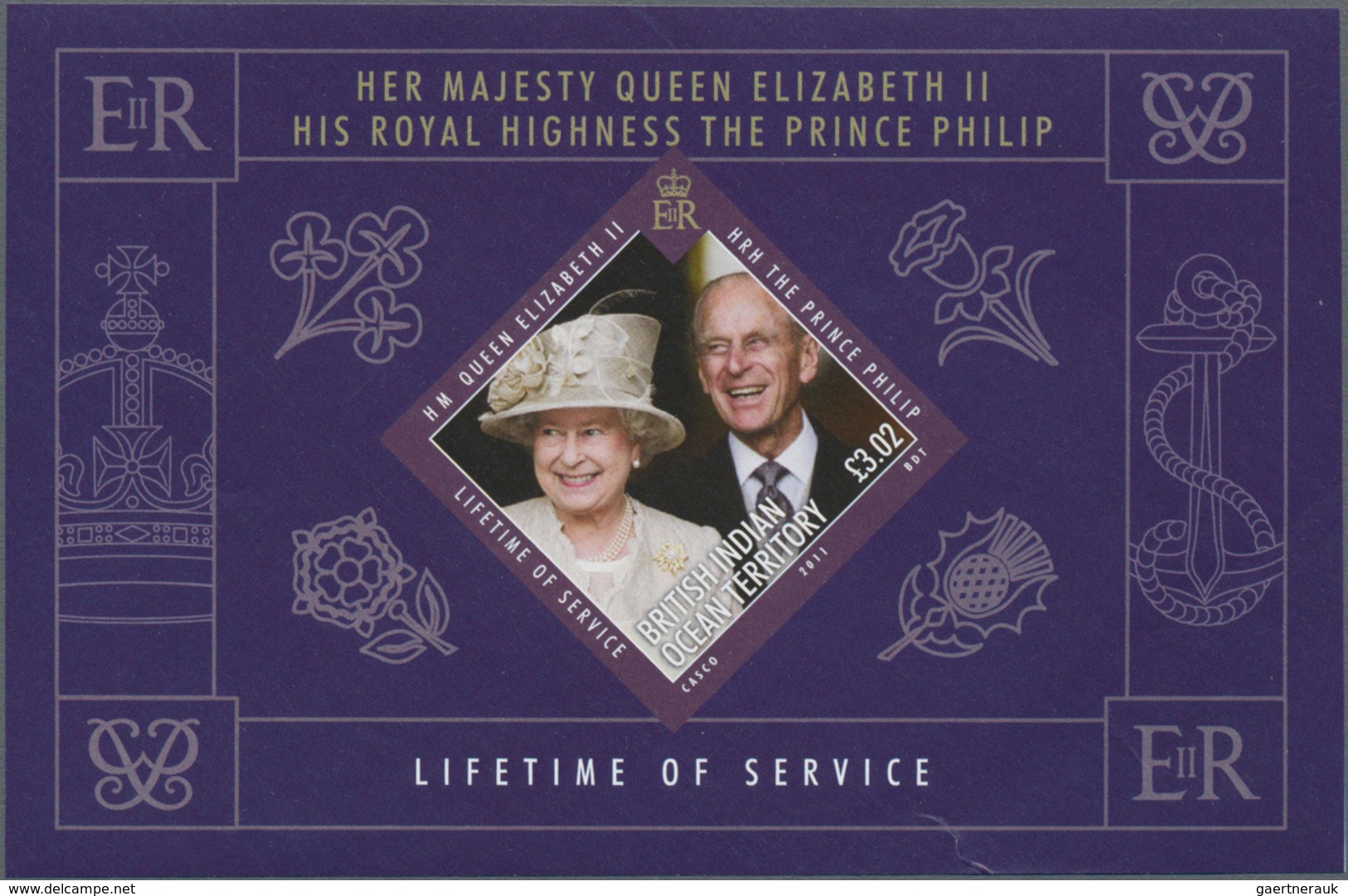 Britisches Territorium Im Indischen Ozean: 2011, 85th Birthday Of QEII Special Sheetlet With Eight S - Other & Unclassified