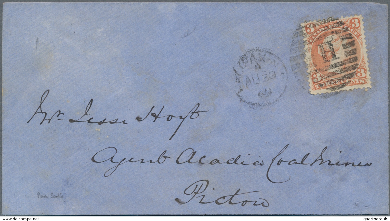 Canada: 1868/69, Six Very Fine Covers, Each Franked With 3 Cent QV Large Type. - Other & Unclassified