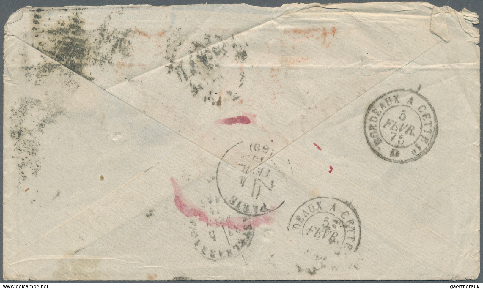 Canada: 1875, 10c. Pale Lilac, Single Franking On Cover From "MONTREAL JA 22 75" To France, (illegib - Other & Unclassified