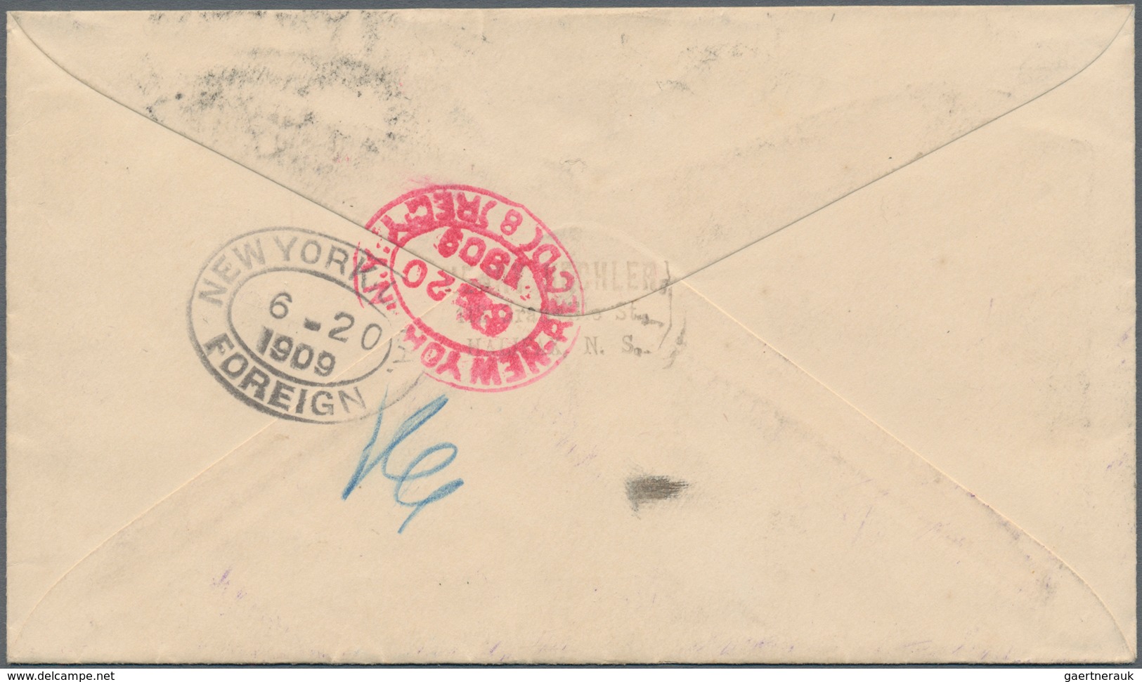 Canada - Ganzsachen: 1909, Envelope KEVII 1 C. Uprated Total 9 C. Canc. "HALIFAX JUN 18 09" Register - 1860-1899 Reign Of Victoria