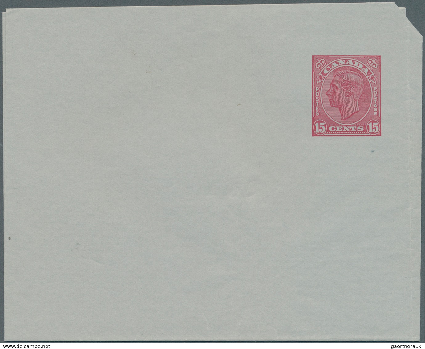 Canada - Ganzsachen: 1950 (ca.), Air Letter KGVI 15c. Red With MISSING BLUE PRINTING (inscription An - 1860-1899 Regering Van Victoria