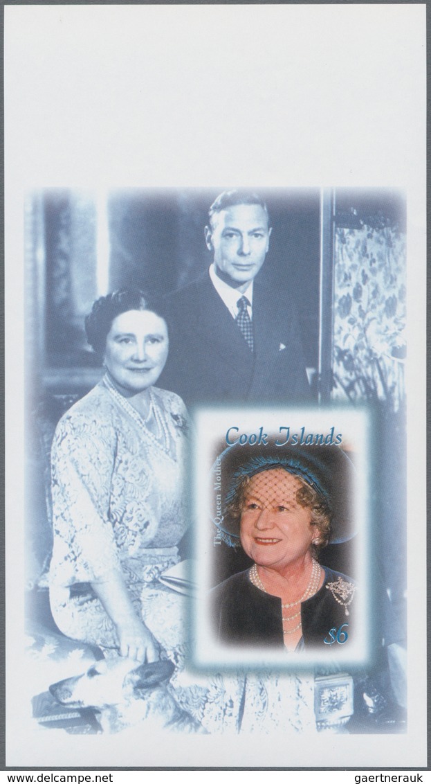 Cook-Inseln: 2000, 100th Birthday Of Queen Mum Complete Set Of Four In A Sheetlet And Additional The - Islas Cook