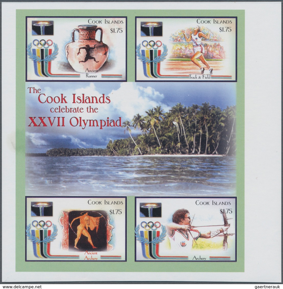 Cook-Inseln: 2000, Summer Olympics Sydney Complete Set Of Four In A Sheetlet And Additional The Mini - Cook Islands