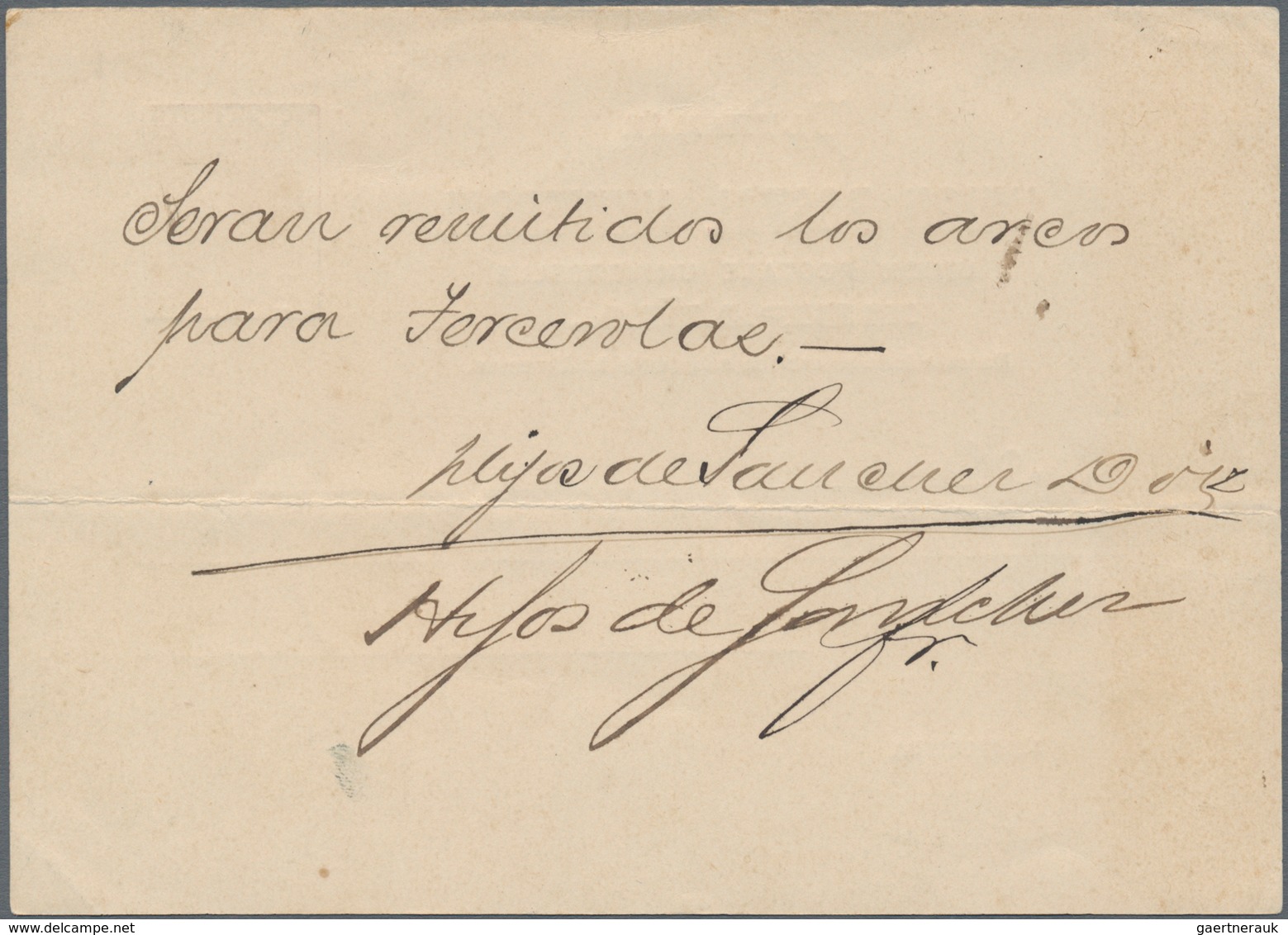 Cuba: 1881, 2 C. Reddish Brown Postal Stationery Card Reply Part Used, Tied By "PUERTO PRINCIPE" Cds - Andere & Zonder Classificatie