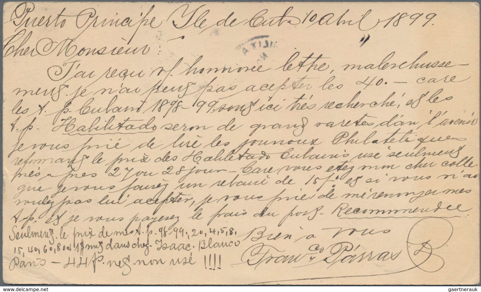 Cuba: 1899, Spanish American War : USA Jefferson 1c. Black Postal Stationery Card (not Surcharged!) - Other & Unclassified