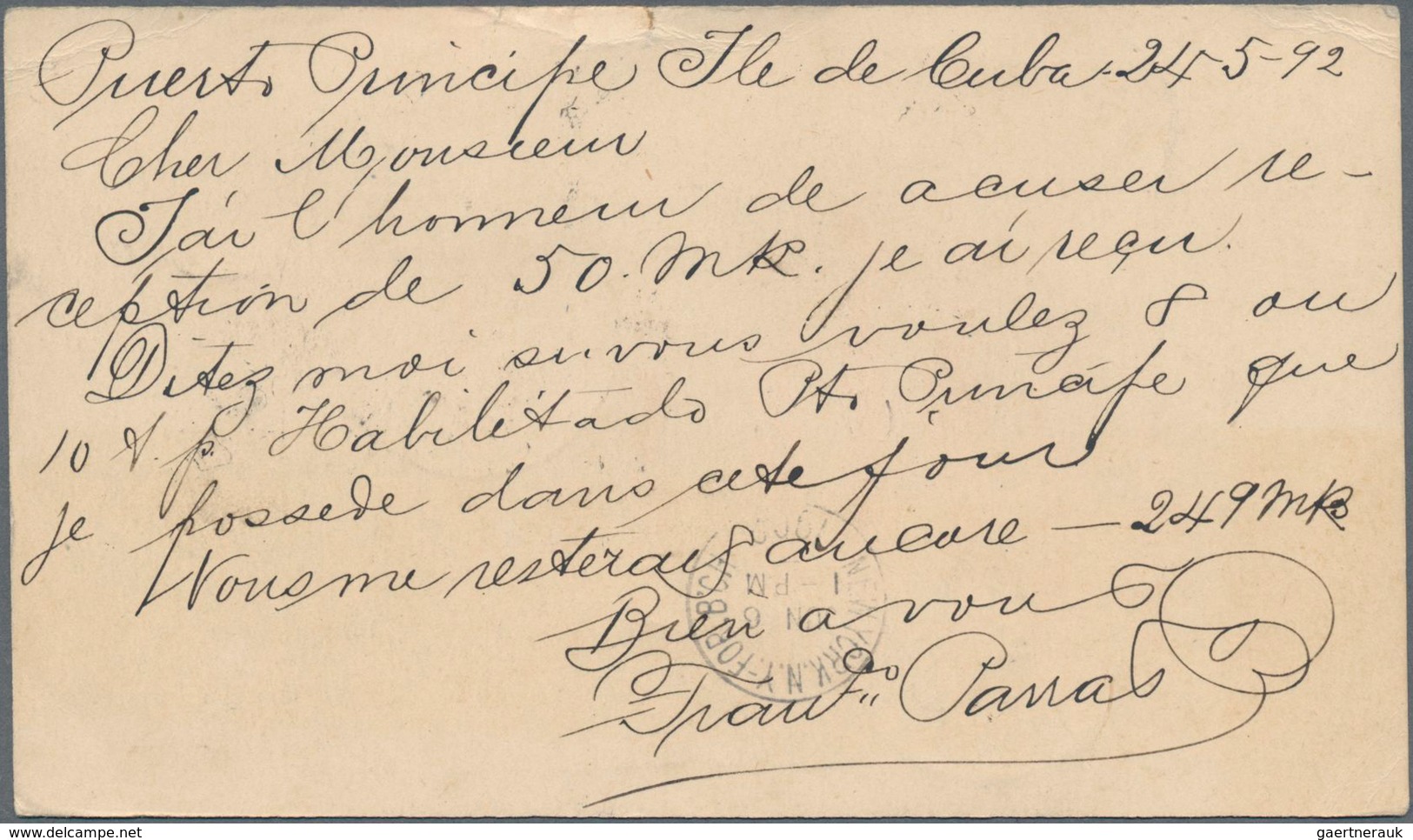 Cuba: 1902-06, Spanish American War : USA Jefferson 1c. Black Postal Stationery Card Uprated With 1c - Other & Unclassified