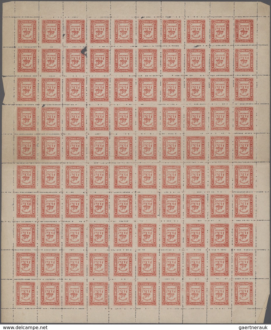 Dänisch-Westindien - Besonderheiten: 1869, 2 Reales St. Thomas - La Guaira - Puerto Cabello Im Kompl - Deens West-Indië