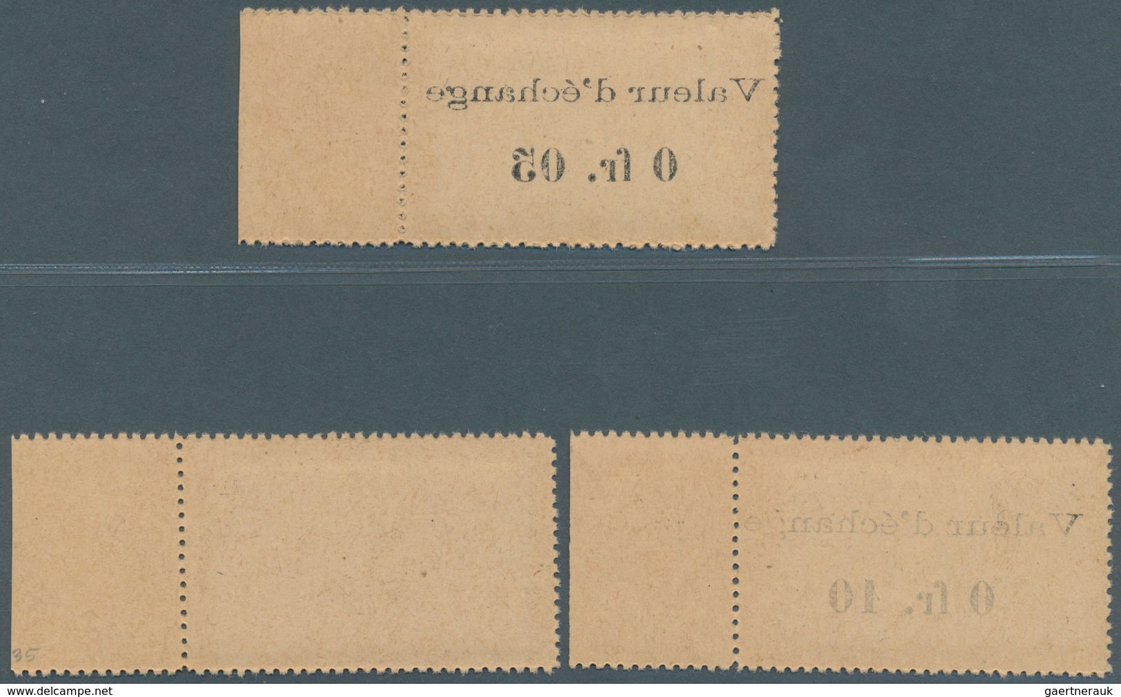 Elfenbeinküste: 1916, Postage Stamps 5 C., 10 C. And 25 C. With Overprint "Valeur D'échange" And Val - Ivory Coast (1960-...)
