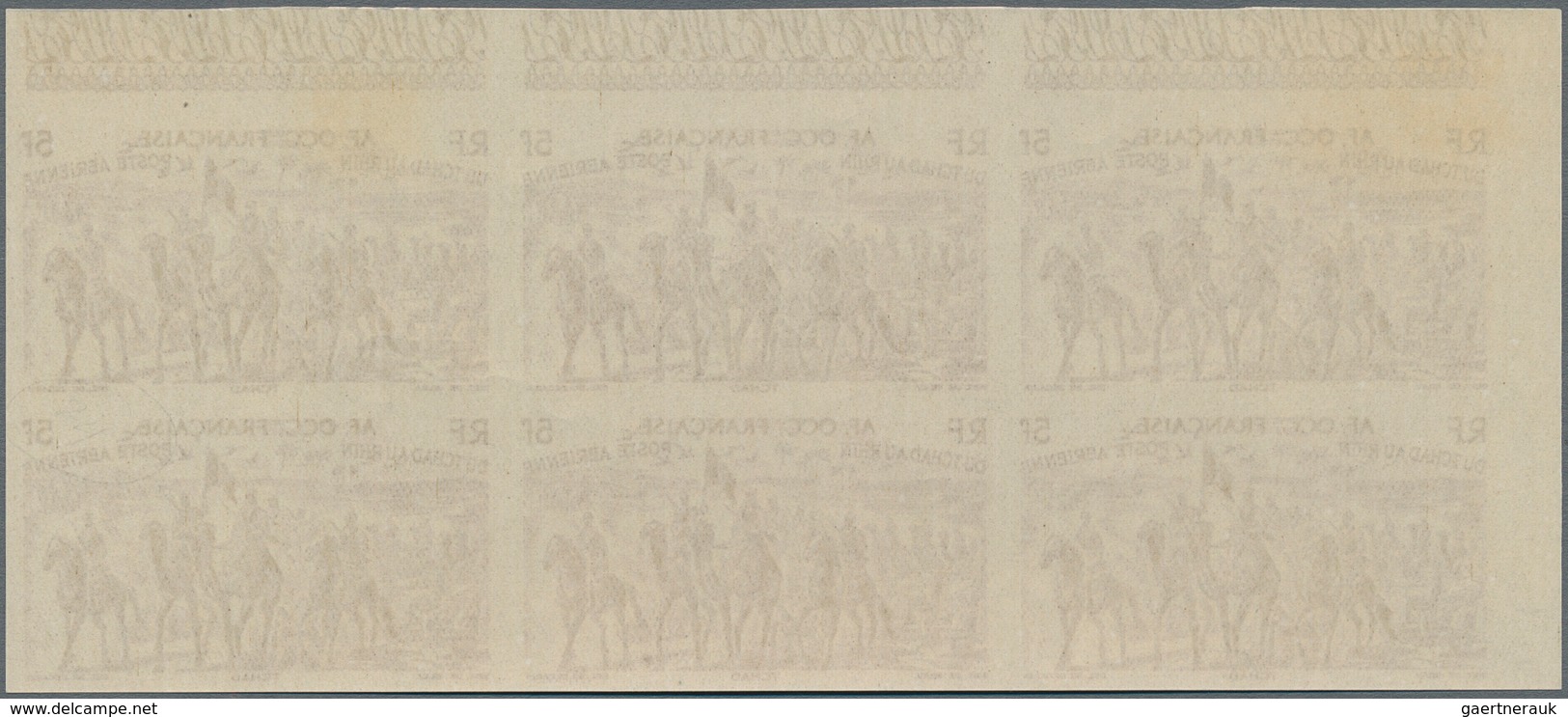 Französisch-Westafrika: 1946, Du Chad Au Rhin, 5fr.-50fr., Complete Set Of Six Values In Imperforate - Other & Unclassified