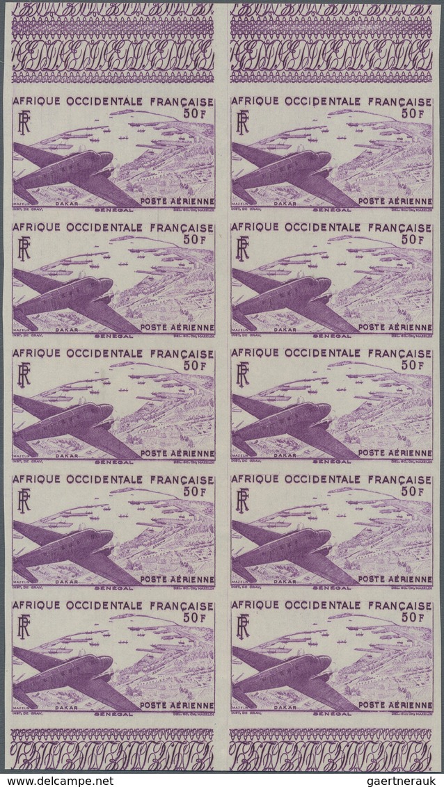 Französisch-Westafrika: 1947, Airmails "Aviation In West Africa", 8fr.-200fr., Complete Set Of Four - Other & Unclassified