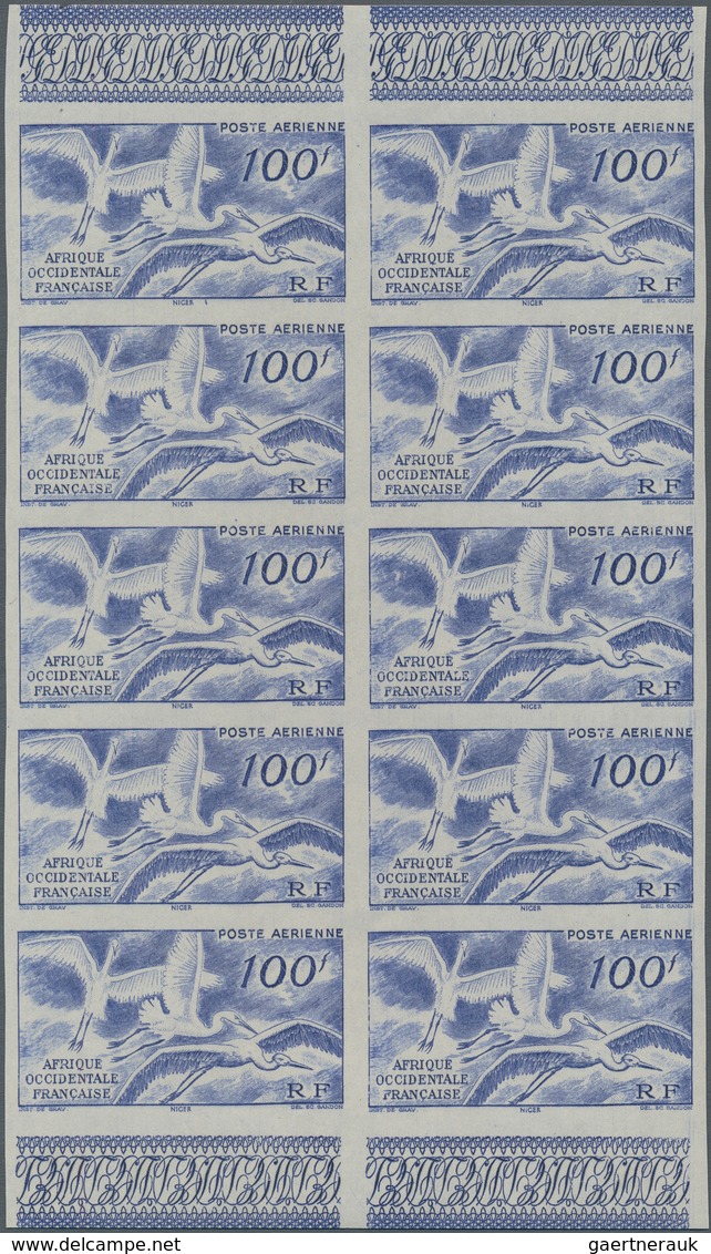 Französisch-Westafrika: 1947, Airmails "Aviation in West Africa", 8fr.-200fr., complete set of four