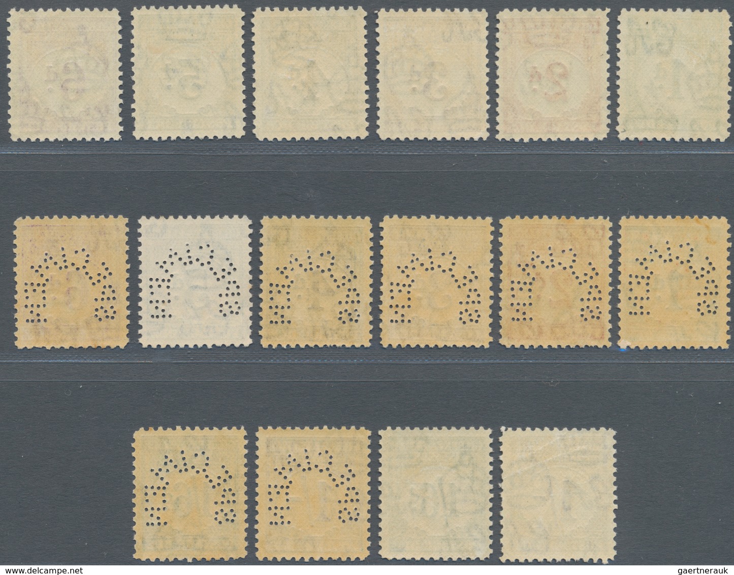 Gilbert- Und Ellice-Inseln - Portomarken: 1940, Postage Dues Complete Set Of Eight And Same Set Perf - Gilbert & Ellice Islands (...-1979)