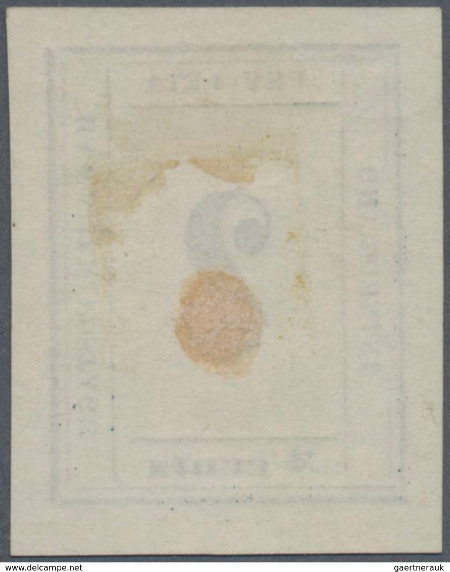 Hawaii: 1865, 2 C. Blue With Scarce Printing Error From Field 10 Of The Sheet "2" Broken Left At The - Hawaii