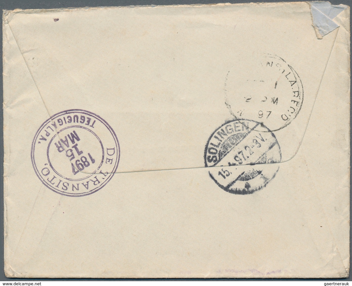 Honduras: 1897, 10 C Red Single Franking On Two Letters From YUSCARAN To Solingen/Germany And 5 C Li - Honduras