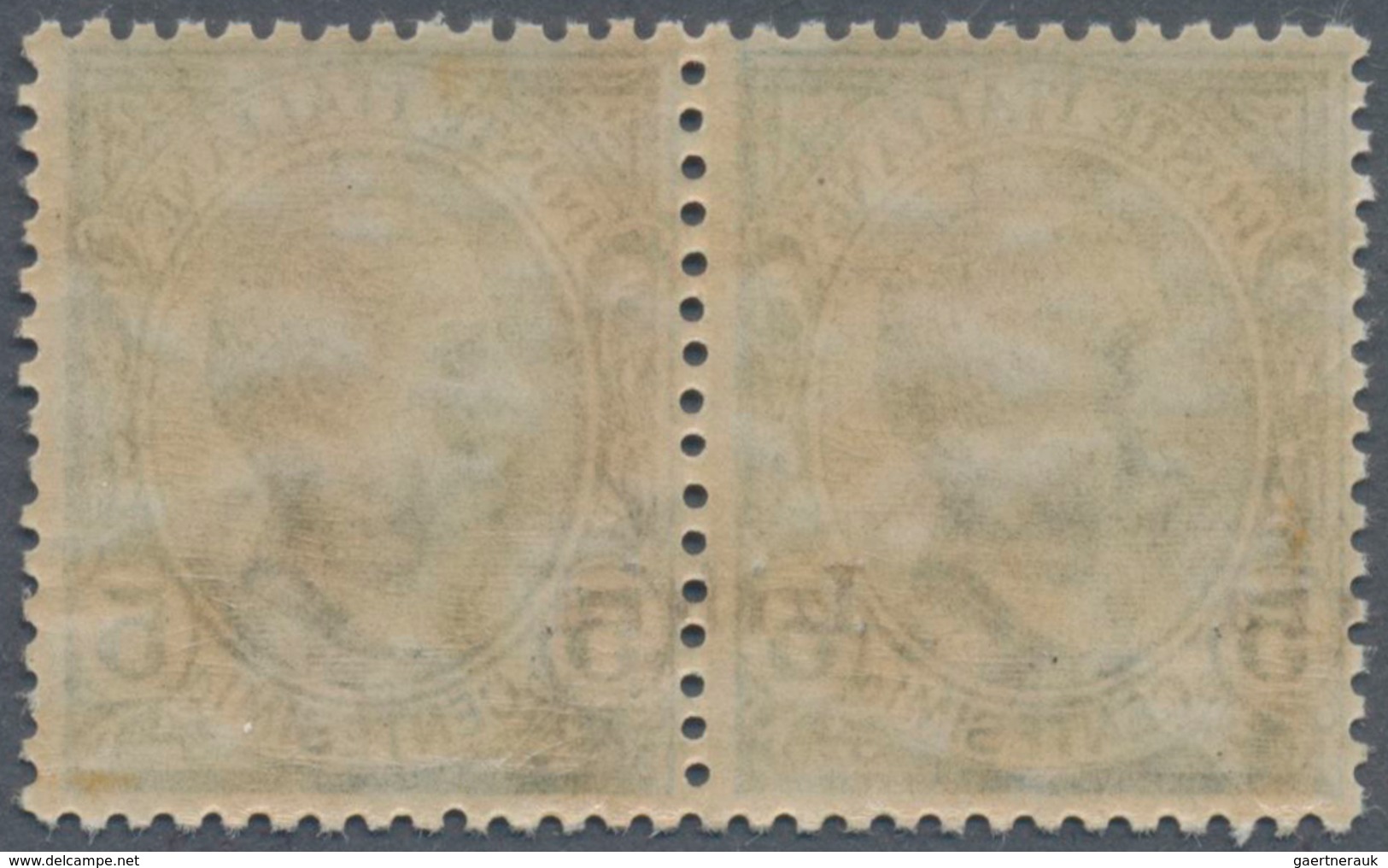 Italienisch-Libyen: 1912, 5 C Green With Horizontal Pair With Overprint "Libia" Above Both Stamps, M - Libya